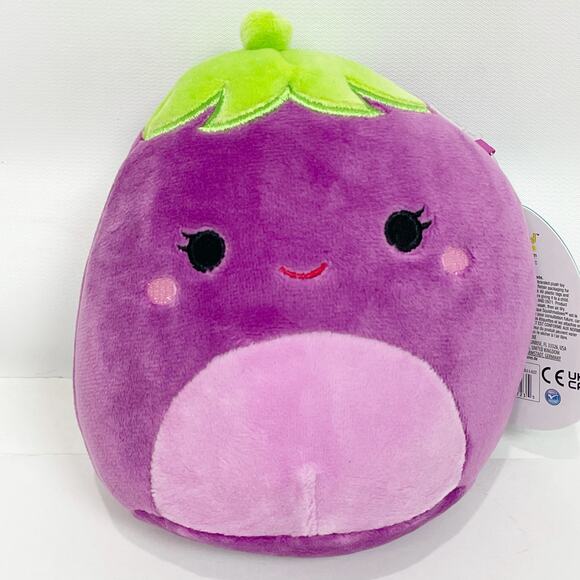 Squishmallows Glena Eggplant Plush Purple 5 Inch Stuffed Animal NWT - Picture 1 of 3